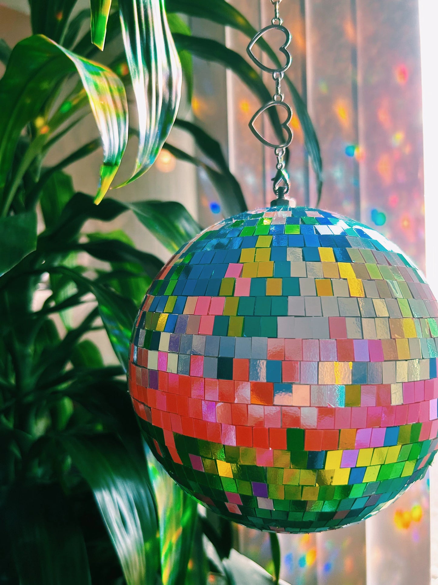 Custom Rainbow Mosaic Disco Ball