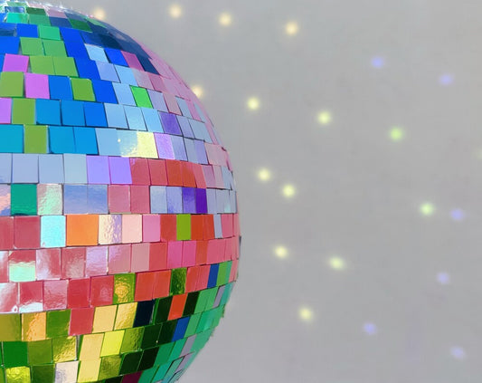 Custom Rainbow Mosaic Disco Ball